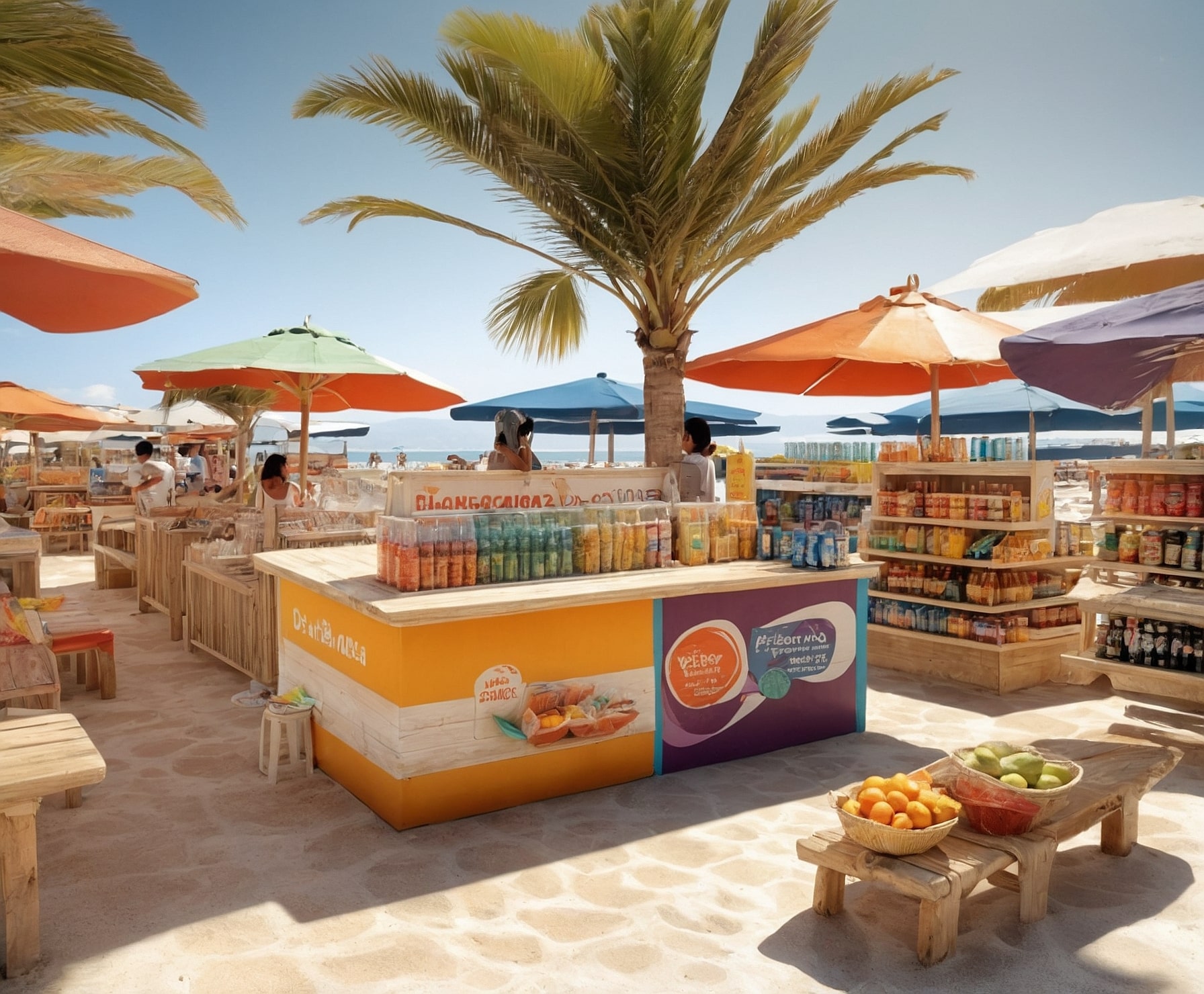 Estrategias exitosas para turistas costeros con bebidas y snacks